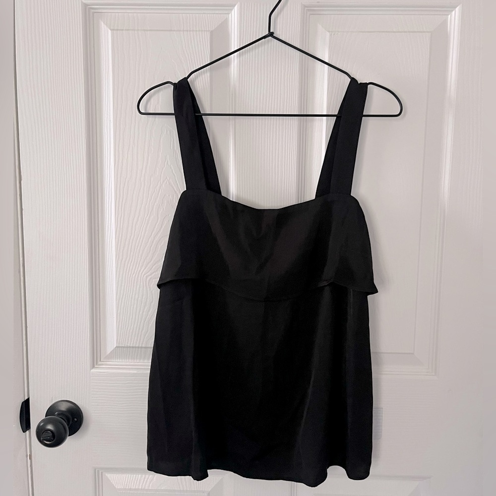 Banana Republic Silky Tie Back Tank in Black